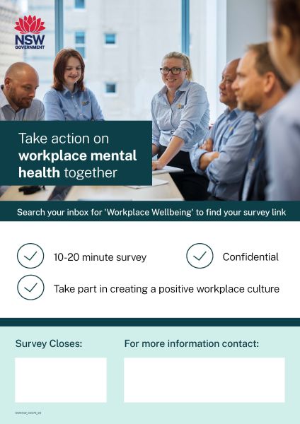 Workplace Wellbeing Assessment Poster.