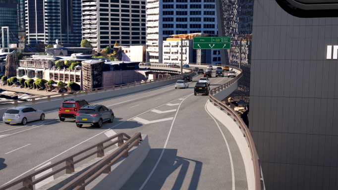 Proposed new on-ramp to the Western Distributor from Fig Street, Pyrmont