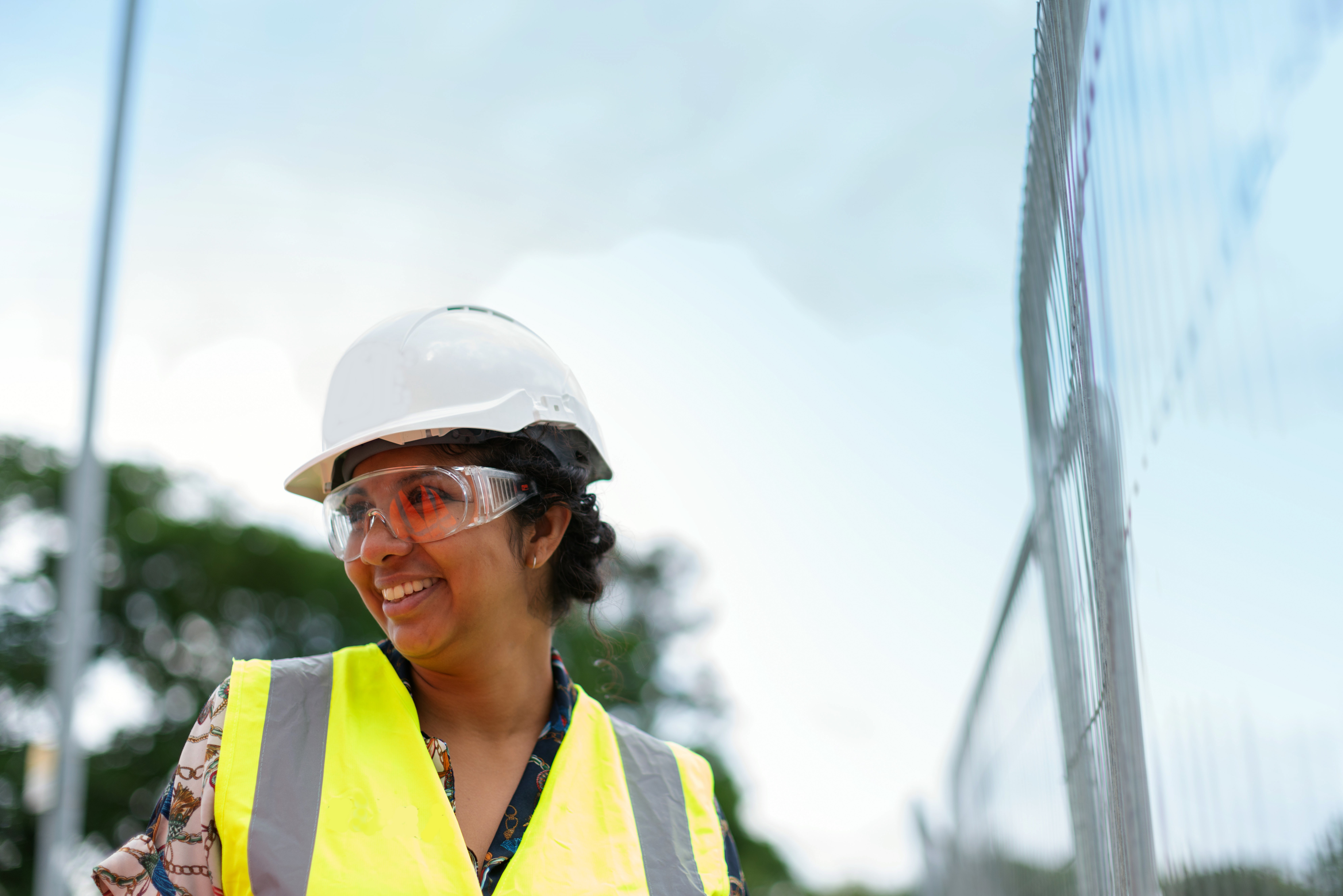 An image of a woman on a construction site.