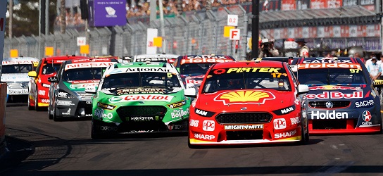 Supercars racing at Newcastle 500 event
