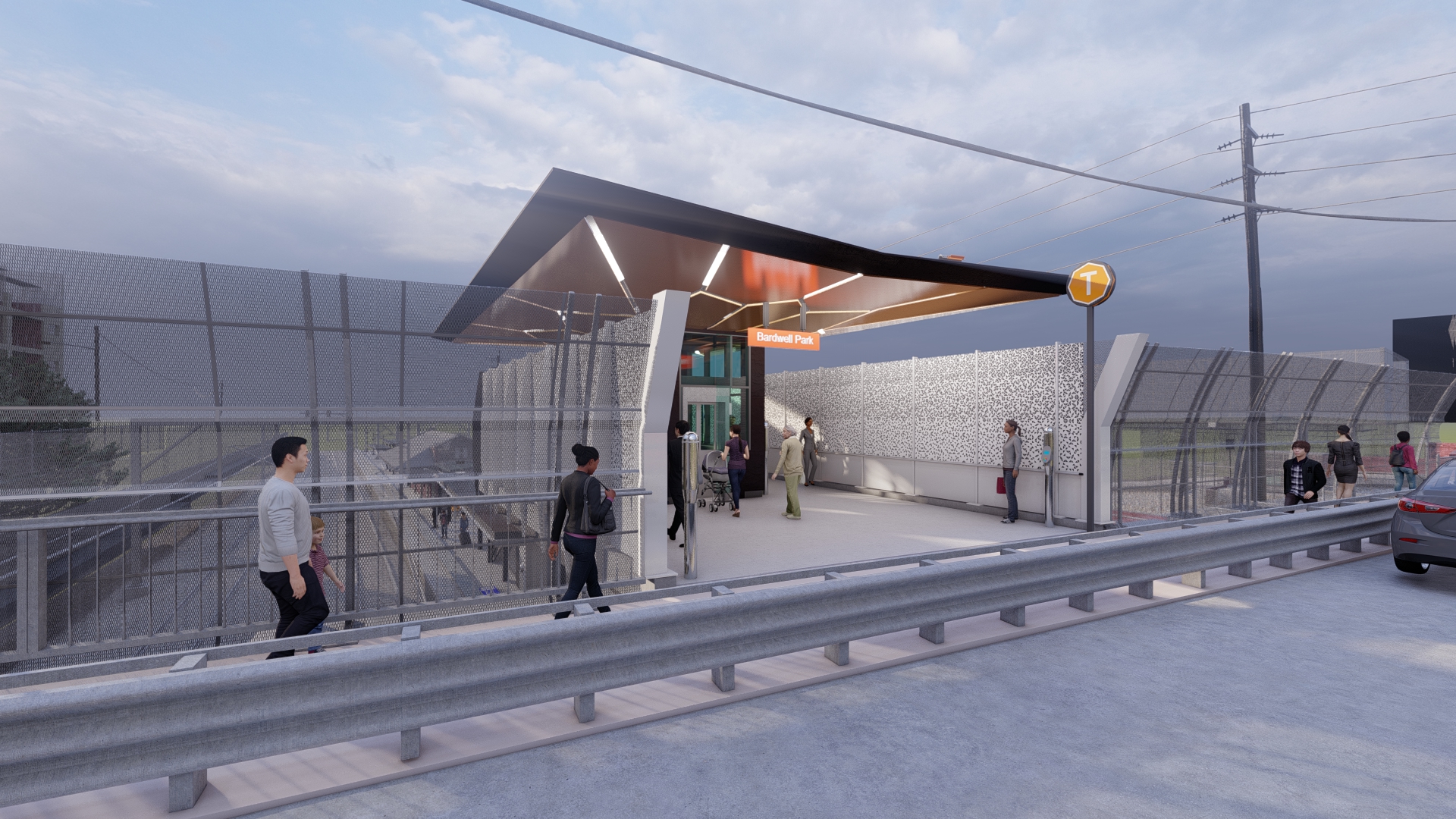 Artist’s impression of the proposed Bardwell Park Station Upgrade, subject to change during detailed design stage 