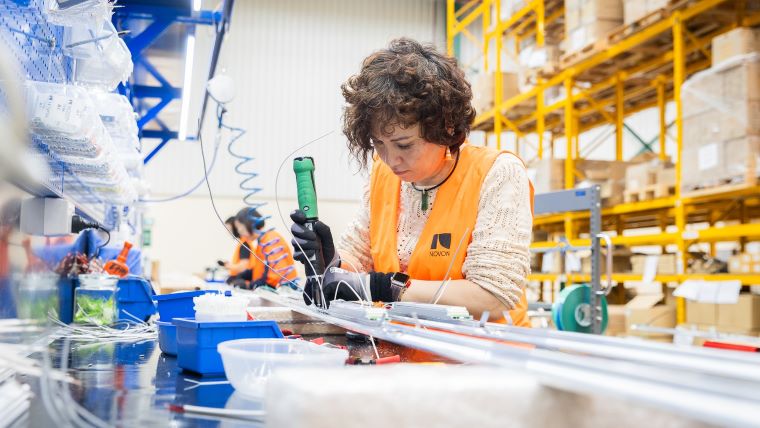 A person working in a laboratory 