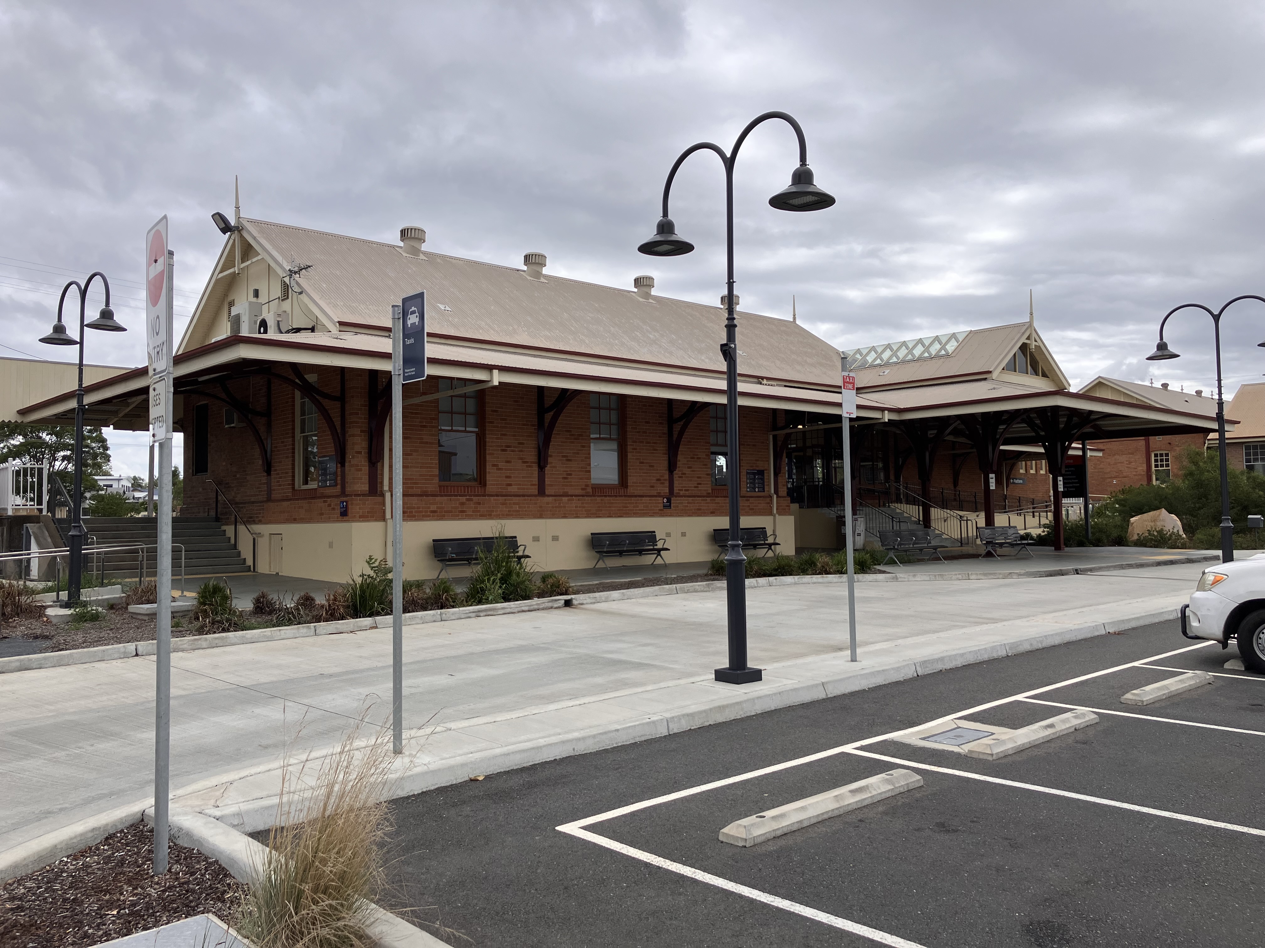 A view of a regional train station