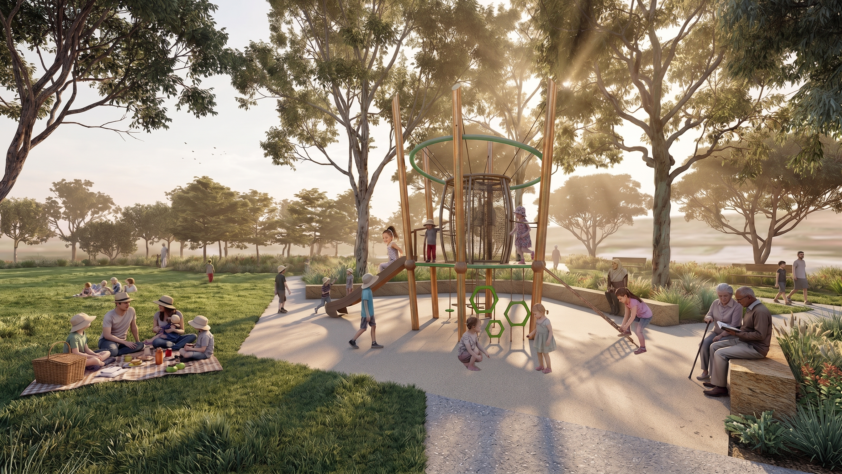 Artist's impression of Frank Hayes Park