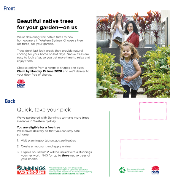 Claim a tree for households