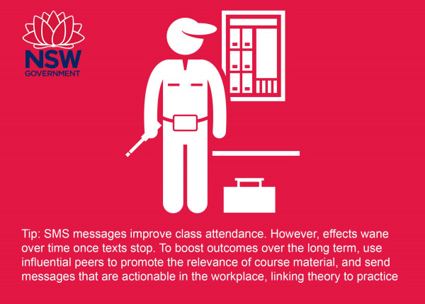 SMS messages improve class attendance