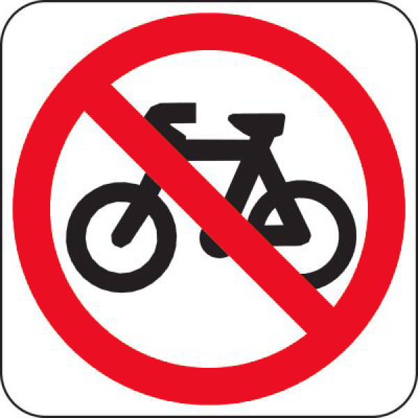 The ‘No bicycles’ sign