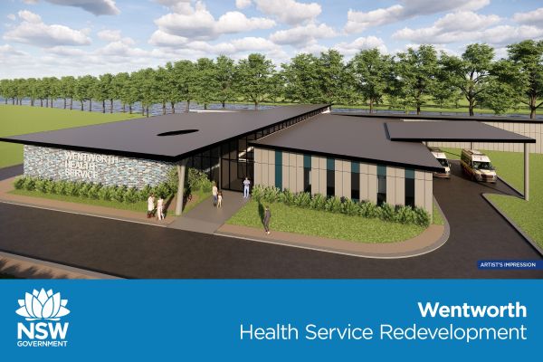 Wentworth Health Service redevelopment - artist's impression elevated view