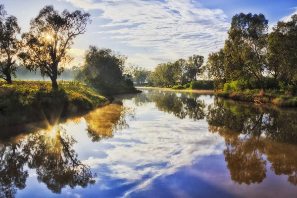 A view of Dubbo rail river in NSW Australia