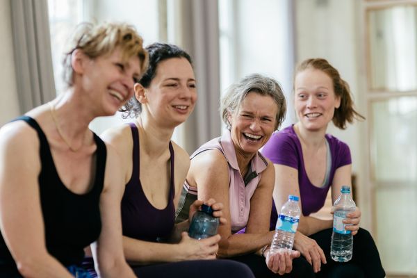 A group of women in a fitness class