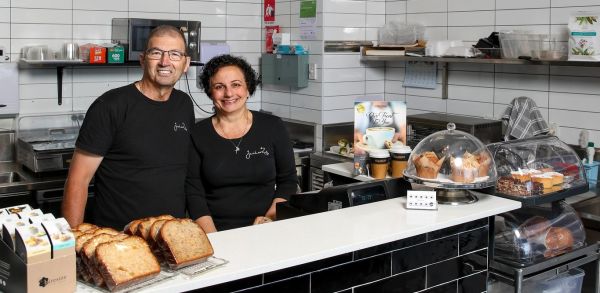 Owners of Jackson's Café on Church Street, North Parramatta.