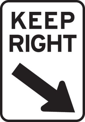 Keep right sign