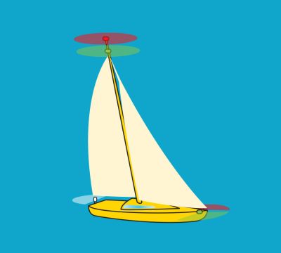 Illustration of optional lights on a sailing vessel