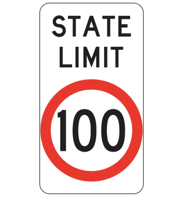 Speed limits state limit 100