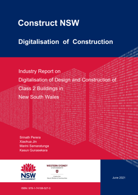 Front cover of Digitalisation of the Construction industry report 