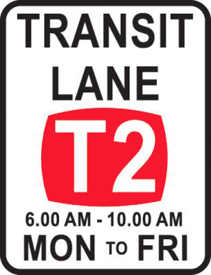 T2 road sign