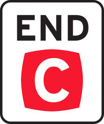 'End clearway' sign