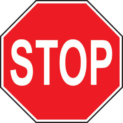 'Stop' road sign
