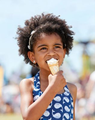 A child eating icecream