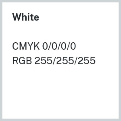 NSW Government brand White showing colours codes CMYK 0/0/0/0 and RGB 255/255/255