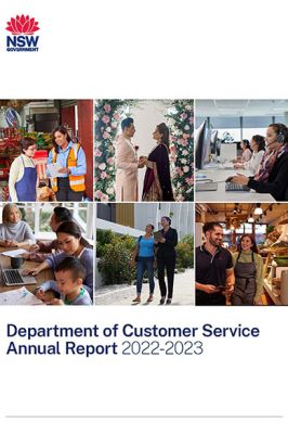 Report cover of the Department of Customer Service Annual Report 2022-2023