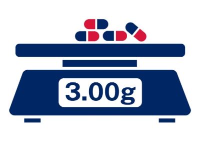 Image of scales weighing a pile of drugs showing 3.00g