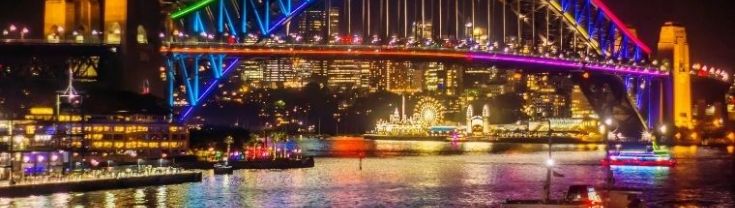 Sydney Harbour Bridge during Vivid