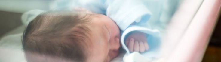 A newborn baby in hospital