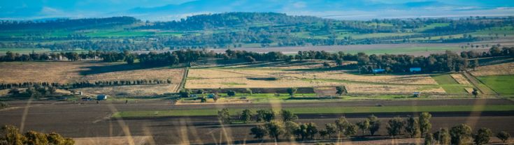 View from a lookout over the Liverpool Plains