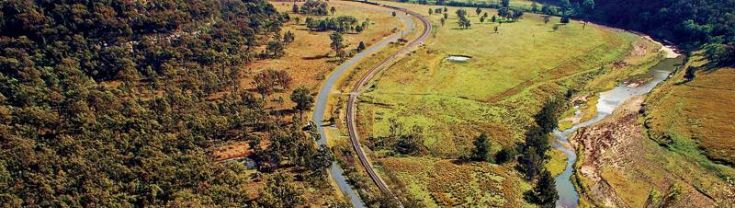 Aerial view of Bylong Valley Way