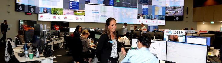 Communications specialists from across NSW Government working at the State Emergency Operations Centre (SEOC) in Homebush for the COVID-19 response.
