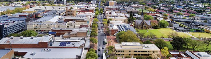 Aerial view of Albury NSW
