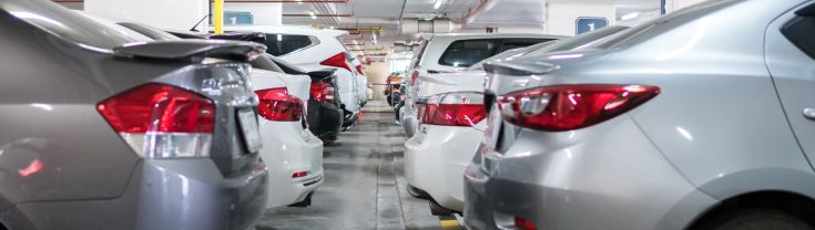 Image of cars parked in an underground carpark