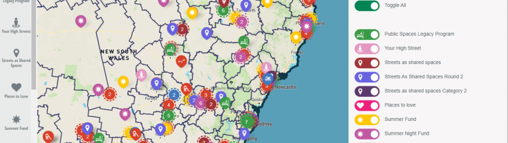 Screenshot of great public spaces map