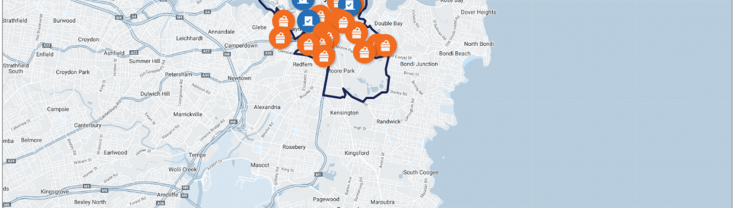 Screenshot of NSW electoral map