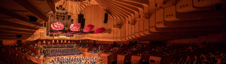 Ornate, detailed acoustics and layers surround the Concert Hall