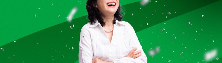 Vietnamese woman laughing