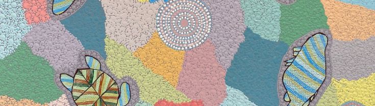 Colourful indigenous dot painting
