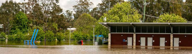 Flooded infrastructure in Central West region of NSW