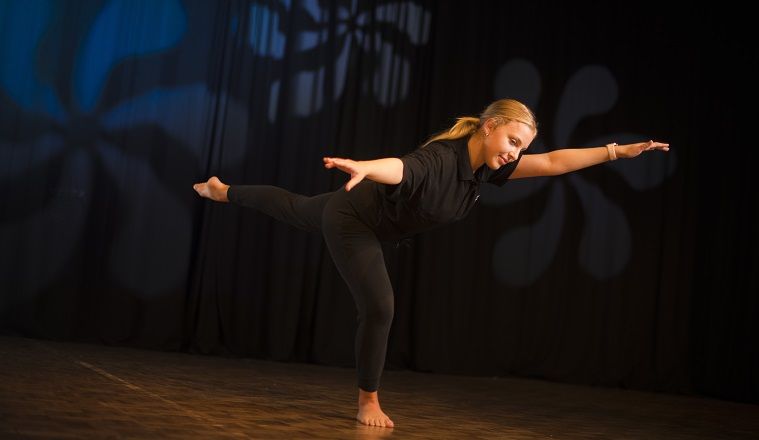 Young girl in a dance pose