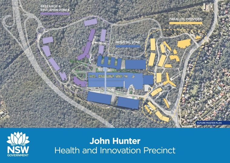John Hunter Hospital concept design showing future master plan