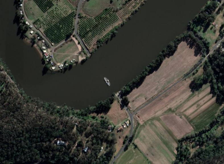 Hawkesbury River - Navigable warning image of area