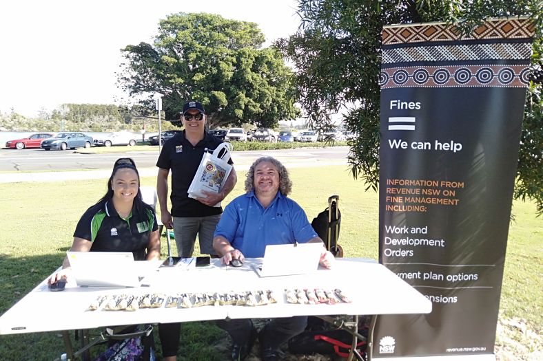 BDM and Revenue at a legal assistance day in Forster. 