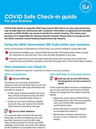 QR Safe Check-in guide: for your business poster