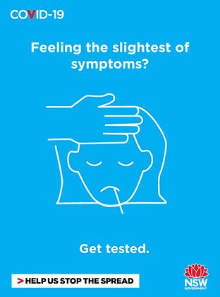 Feeling the slightest symptoms poster