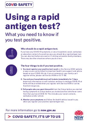 Using a rapid antigen test? 