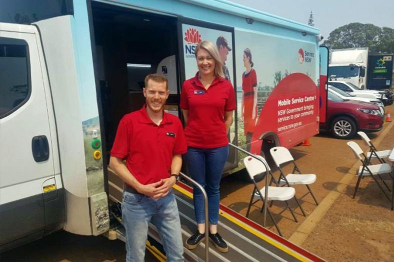 Service NSW mobile service centres during 2019 bushfires