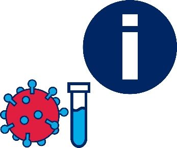corona virus test tube graphic