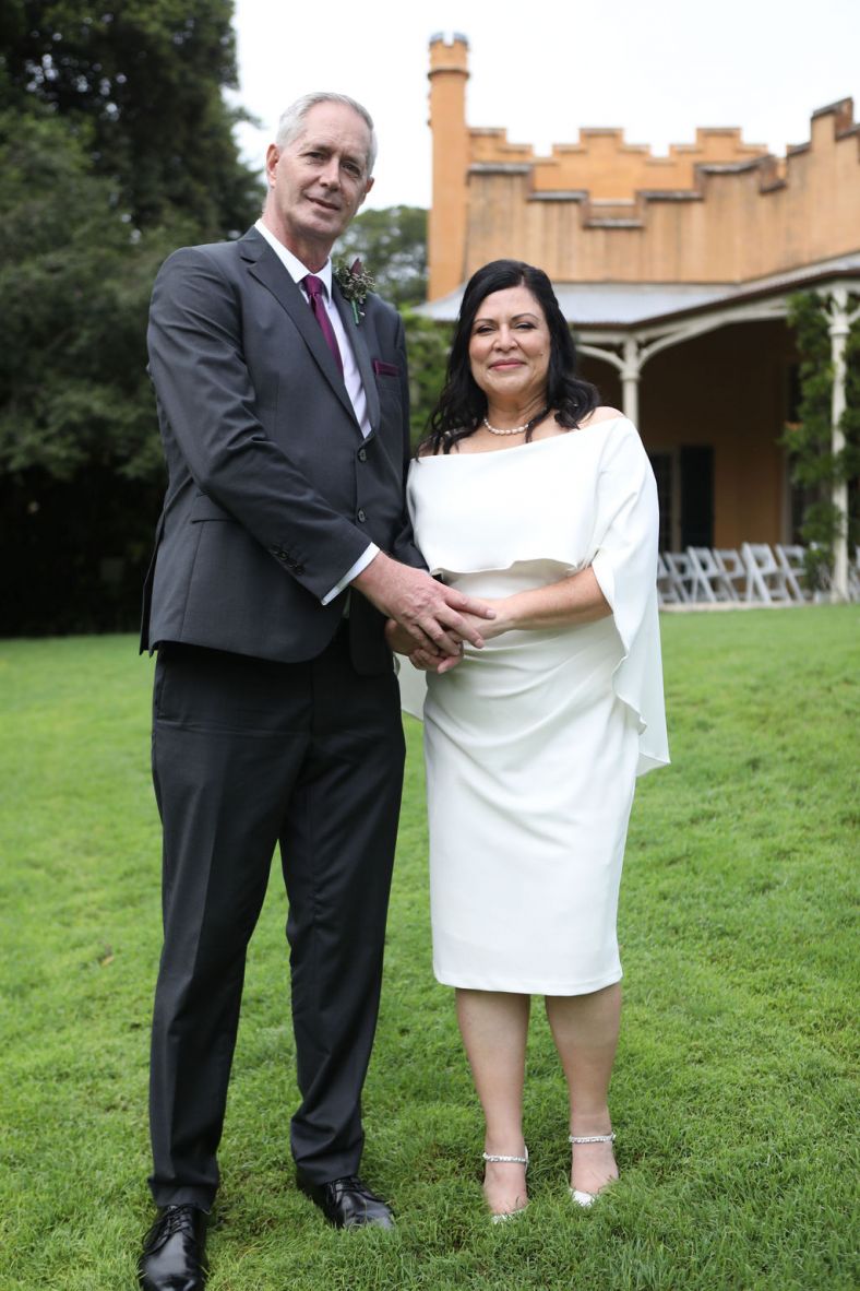 Bride and groom at Vaucluse House.