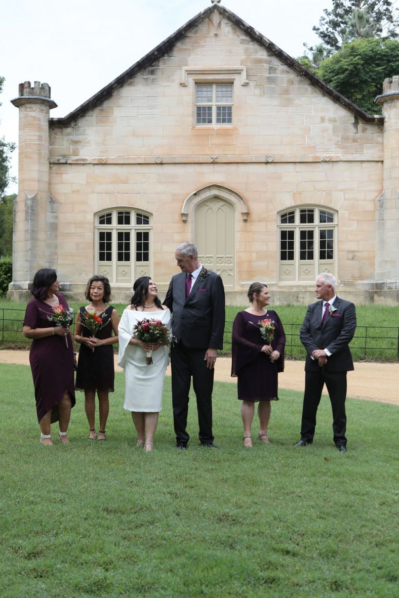 Wedding party at Vaucluse House.